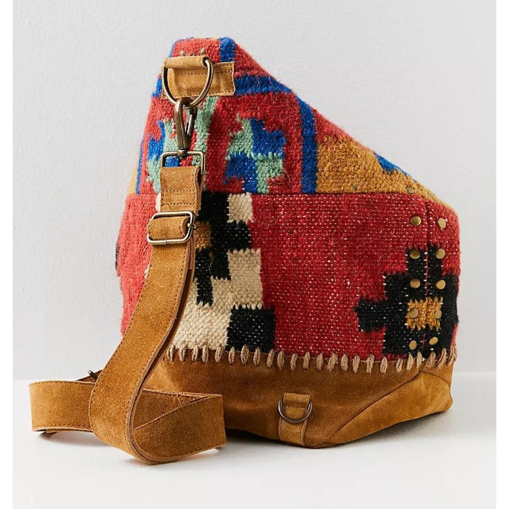 Free People Multicolor Southwestern Pattern Suede Strap Shoulder Bag - Picture 5 of 15